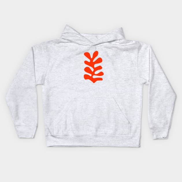 abstract orange leaf by Henri Matisse Kids Hoodie by GraphicO